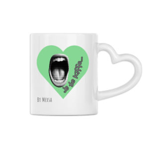 Mug à anse en forme de coeur - Pour dire je t'aime