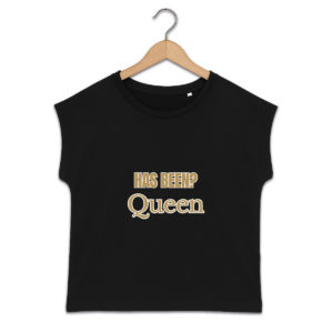 T-shirt femme biologique manches à revers - Has Been? Queen