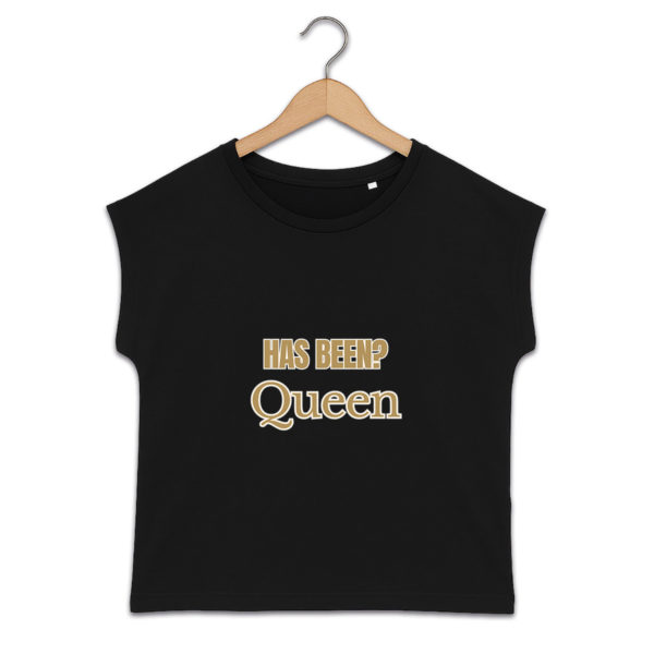 T-shirt femme biologique manches à revers - Has Been? Queen