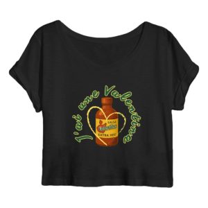 Crop top Femme élégant et romantique J'ai une Valentina