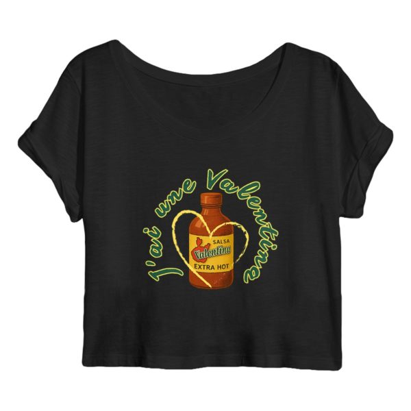 Crop top Femme élégant et romantique J'ai une Valentina