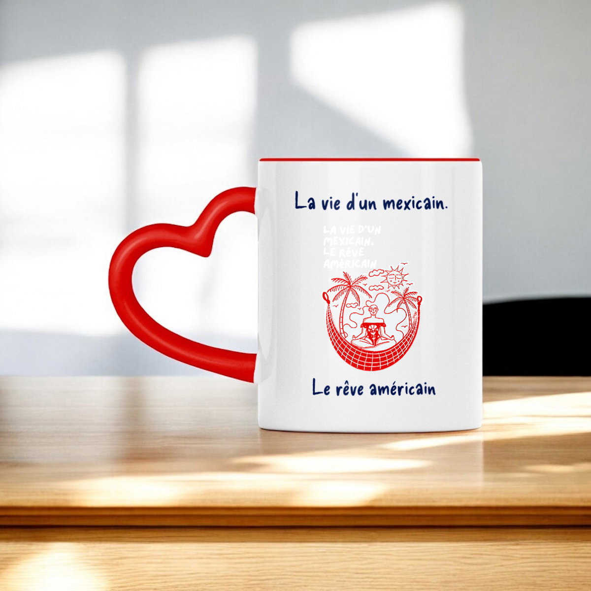 Mug à anse en forme de coeur - Pour dire je t'aime